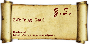 Zárug Saul névjegykártya